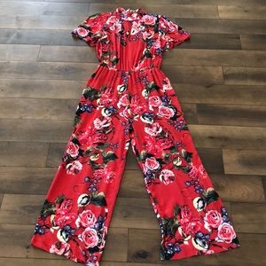 ett:twa by Anthropologie Floral Jumpsuit